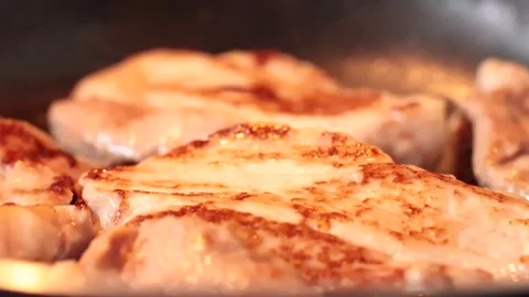 Grilled Pork Steak Stock Footage 188698813