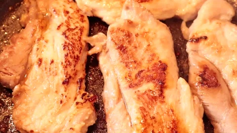 Grilled Pork Steak Stock Footage 188698908
