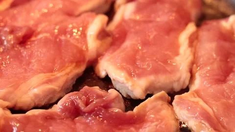 Grilled Pork Steak Stock Footage 188699027