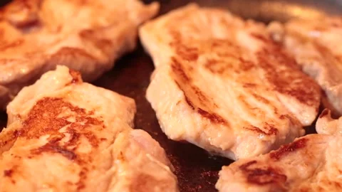 Grilled Pork Steak Video stock 188699048