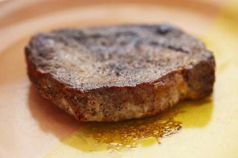 Grilled pork steak Stock Photos