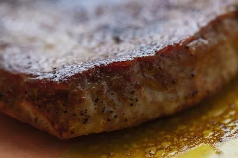 Grilled pork steak Stock Photos