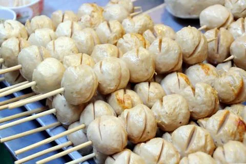 Grilled porkball Stock Photos