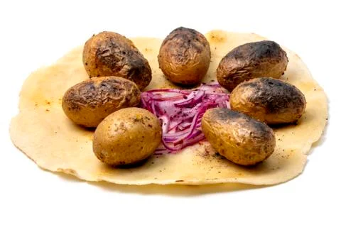 Grilled potatoes Stock Photos