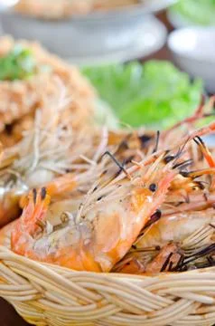 Grilled prawns Stock-Fotos