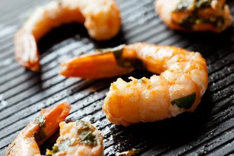 Grilled Prawns Stock Photos