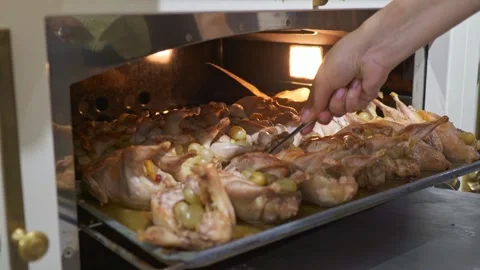 Grilled quail meat. Stock Footage 166388211