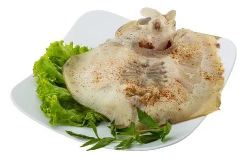 Grilled ray fish Stock Photos