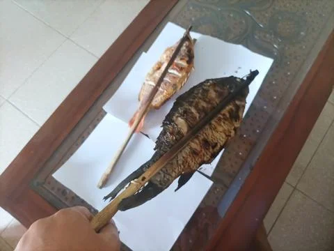 Grilled Red Snapper Fish that is so delicious and scrumptious Stock Photos