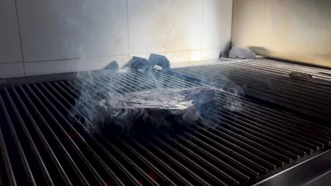 Grilled ribeye steak Stock Footage 313267486