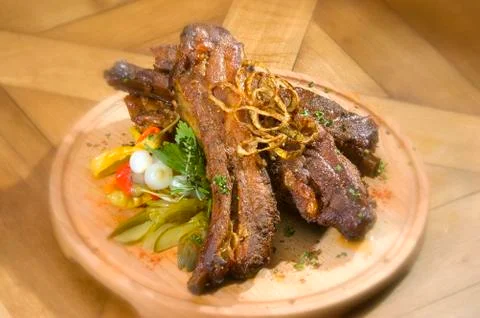 Grilled ribs Stock Photos