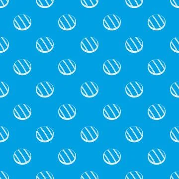 Grilled round beef steak pattern seamless blue Illustration