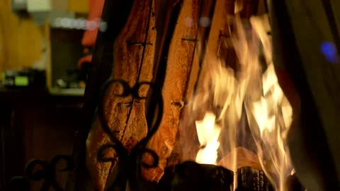 Grilled salmon on fire. Stock Footage 165480168