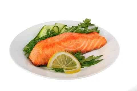 Grilled salmon Stock Photos