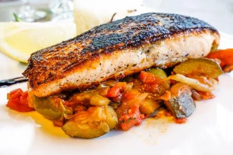 Grilled salmon Stock Photos