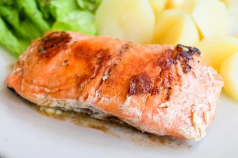 Grilled salmon Stock-Fotos
