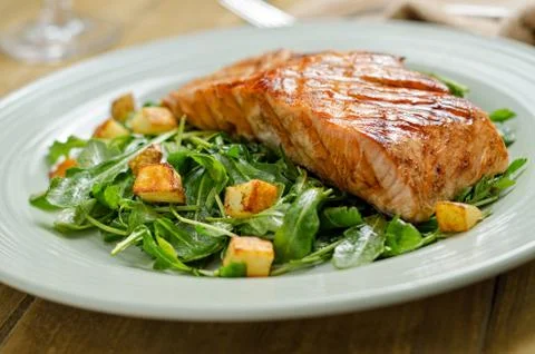 Grilled salmon Stock Photos