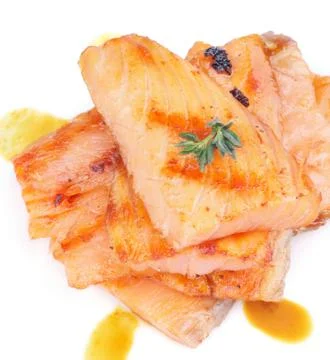 Grilled Salmon Foto stock