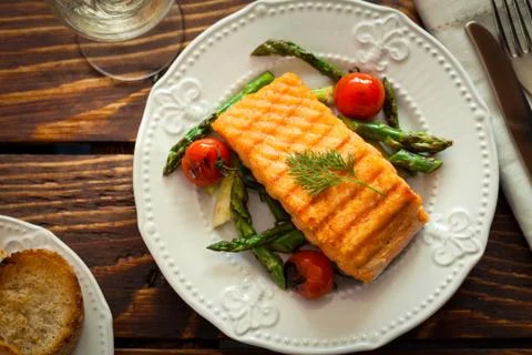 Grilled Salmon Stock Photos
