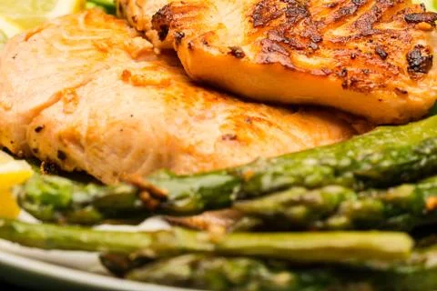 Grilled salmon Stock Photos