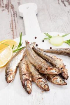 Grilled sardines. Stock Photos