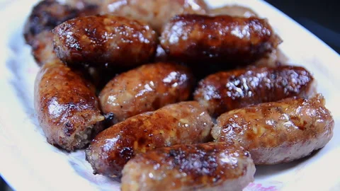 Grilled sausage Stock Footage 143813919