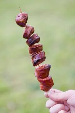 Grilled sausage Stock Photos