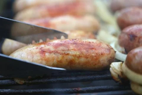 Grilled sausage Stock Photos
