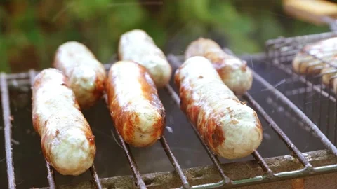 Grilled sausages Видео 144540633