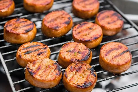 Grilled sausages 스톡 사진