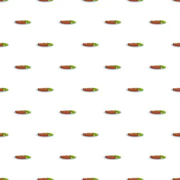 Grilled shish kebab pattern on white background Illustrazione stock