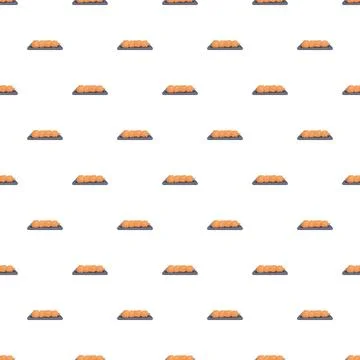 Grilled shish kebabs pattern with meat on skewers Stock Illustration