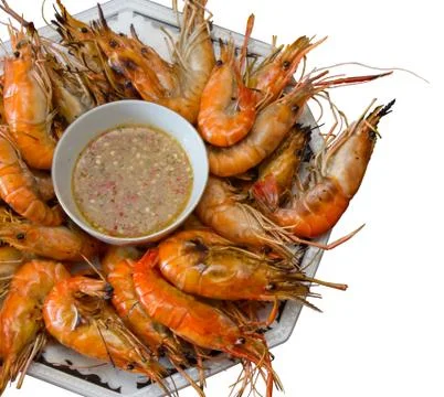 Grilled shrimp Stock Photos