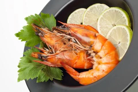 Grilled shrimp Stock Photos