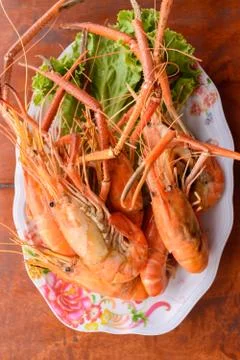 Grilled shrimp Foto stock