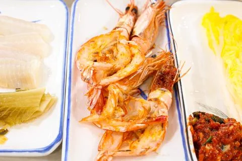 Grilled shrimp Stock-Fotos