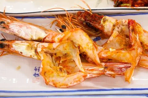 Grilled shrimp Stock Photos