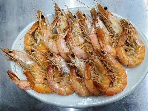 Grilled shrimp  Foto stock