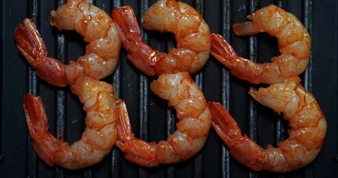 Grilled Shrimp Time Laps 4K Stock-Footage 127984548