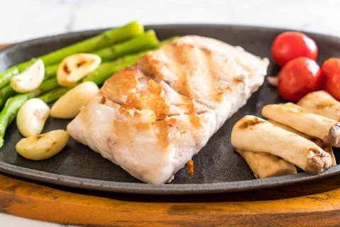 Grilled snapper fish steak 写真素材