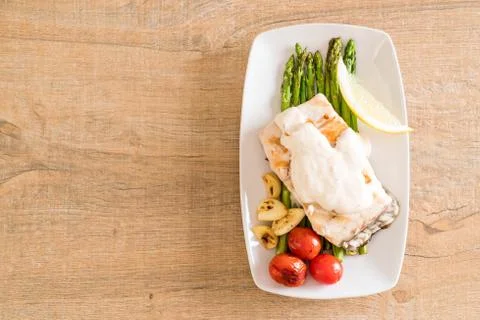 Grilled snapper fish steak 写真素材