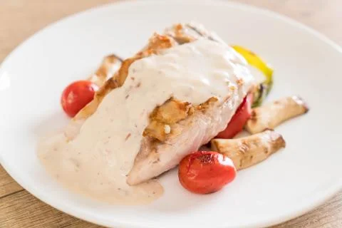 Grilled snapper fish steak 写真素材