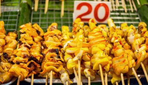 Grilled Squid Stock Photos