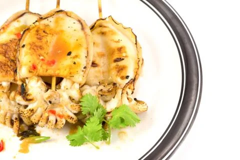 Grilled squid Stock Photos