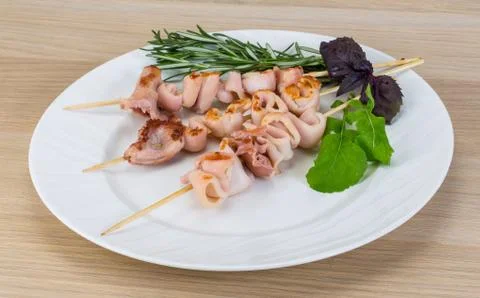 Grilled squid Stock Photos