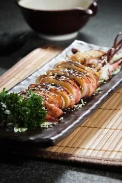 Grilled squid Stock Photos