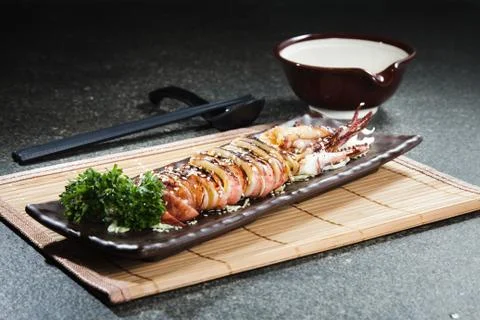 Grilled squid Stock Photos