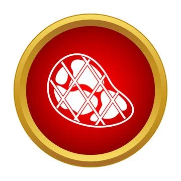 Grilled steak beef icon representing meat cookery Ilustración de archivo