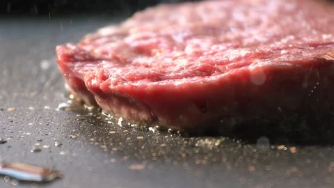 Grilled steak closeup. pressed with a fork, which would be better fried Видео 115778561