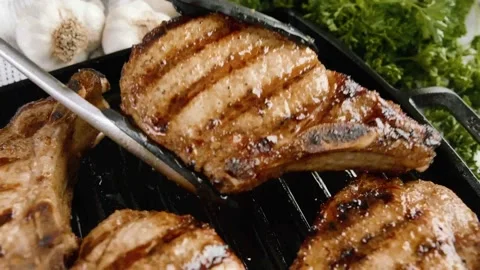 Grilled Steak Stock Footage 219262520